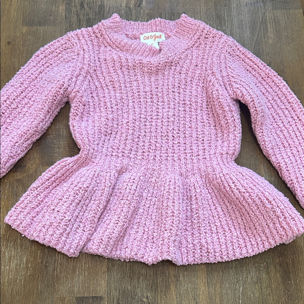 Cat & Jack Pink Textured Sweater